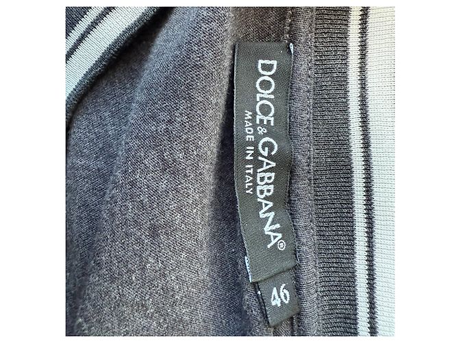 Camiseta de algodón gris con estampado del logo Dolce & Gabbana - vista 4