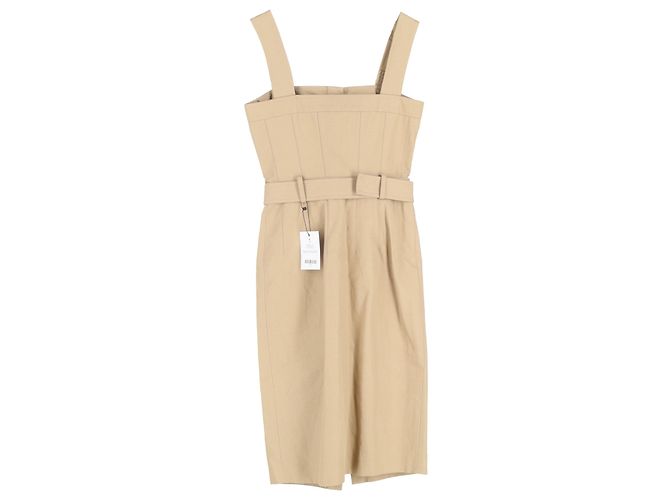 Vestido Midi Alexander McQueen en Algodón Beige - vista 2