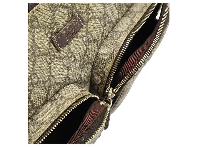 Borsa a Spalla Gucci GG Supreme GG Plus Marrone Beige - vista 8