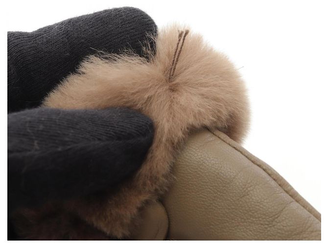 Lammfellhandschuhe mit Kelly Cadena Charm von Hermès Braun - Ansicht 6