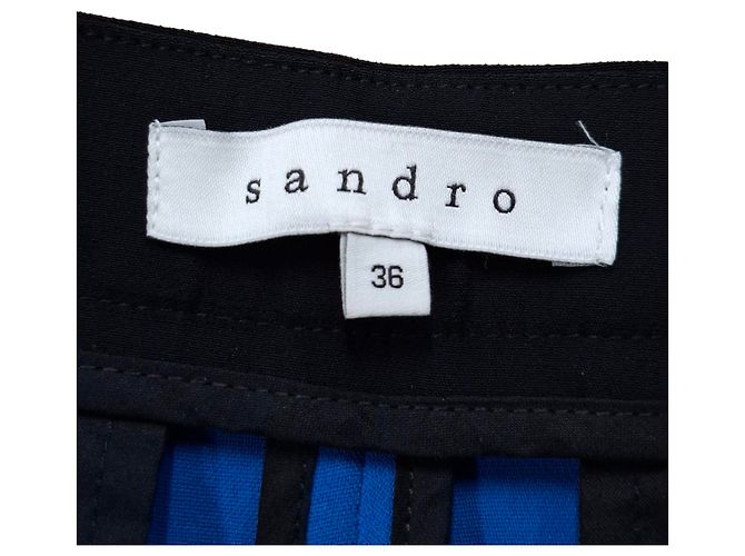 Sandro gerade geschnittene Hose aus blauer Polyester - Ansicht 3
