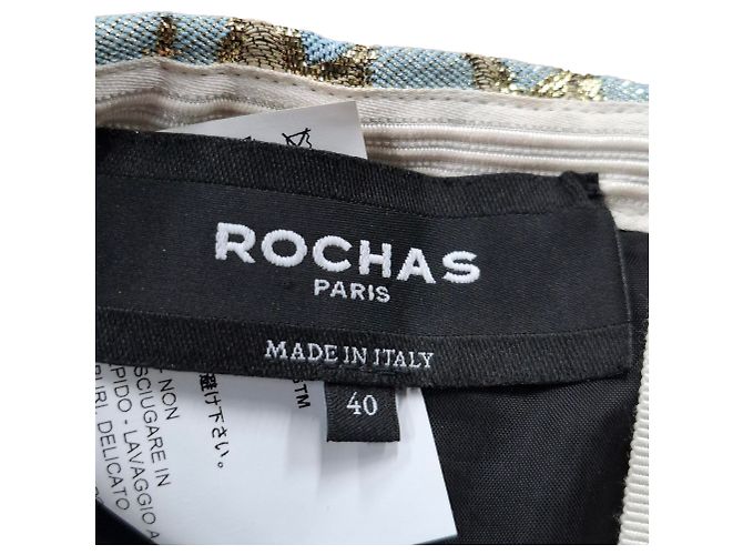 Saia midi Rochas em linho com estampa floral - vista 3