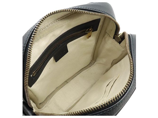 Borsa a tracolla in pelle stampata Gucci Nero - vista 6