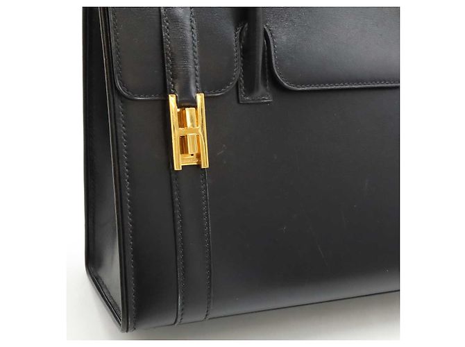 Hermès Borsa Hermes Drag 27 in pelle nera Nero - vista 8