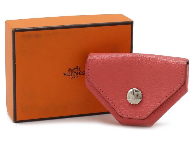 Monedero de cabra Mysore de Hermès Rosa - vista 6