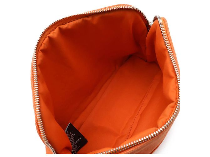 Bolso Pouch Bolide 20 de lona y cuero Hermès Naranja - vista 5