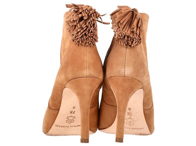 Botines con flecos Loeffler Randall en ante marrón Castaño Roja - vista 5