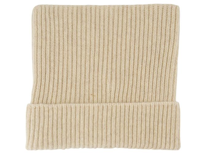 Bonnet - Acne Studios - Coton - Beige - vue 2