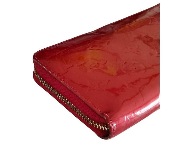 Louis Vuitton Zippy Geldbörse Vernis Lang Rot - vista 5