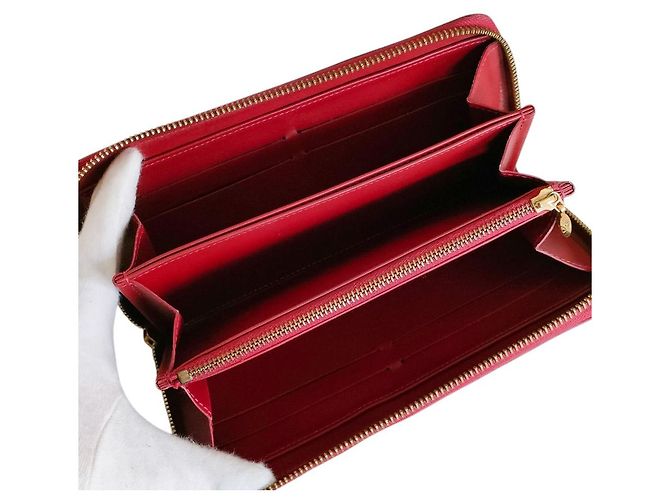 Louis Vuitton Zippy Geldbörse Vernis Lang Rot - vista 8