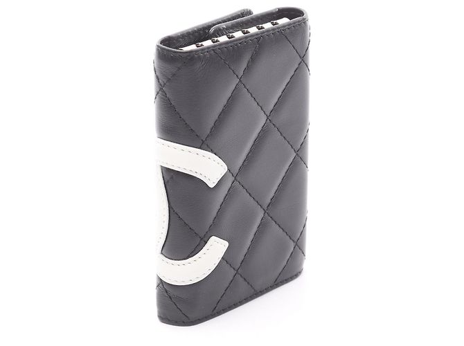 Chanel Cambon Line Leather Key Case Black - view 4