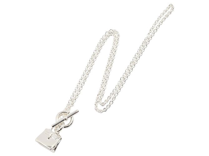 Hermès Collana Hermes Amulette Kelly in Argento 925 Metallico - vista 2