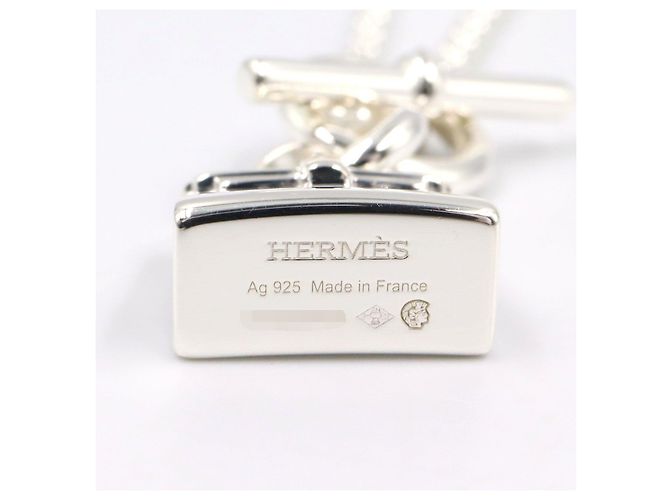 Hermès Collana Hermes Amulette Kelly in Argento 925 Metallico - vista 3