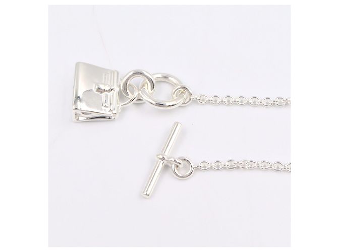 Hermès Collana Hermes Amulette Kelly in Argento 925 Metallico - vista 4