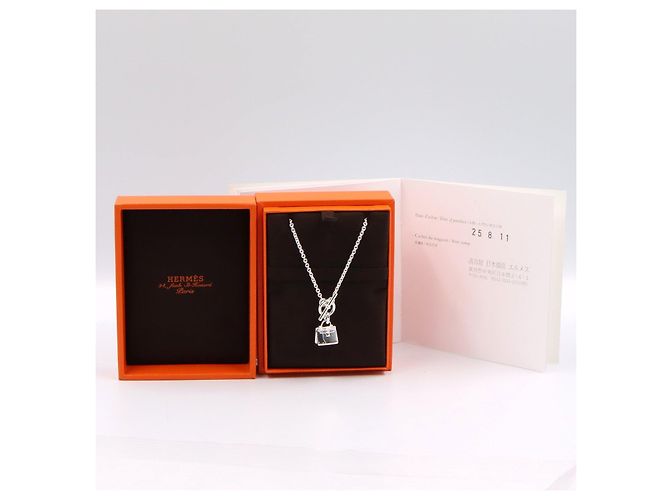 Hermès Collana Hermes Amulette Kelly in Argento 925 Metallico - vista 6