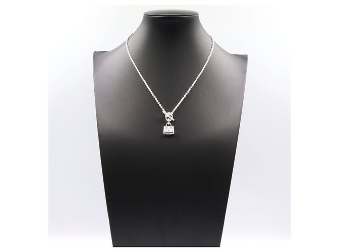 Hermès Collana Hermes Amulette Kelly in Argento 925 Metallico - vista 7