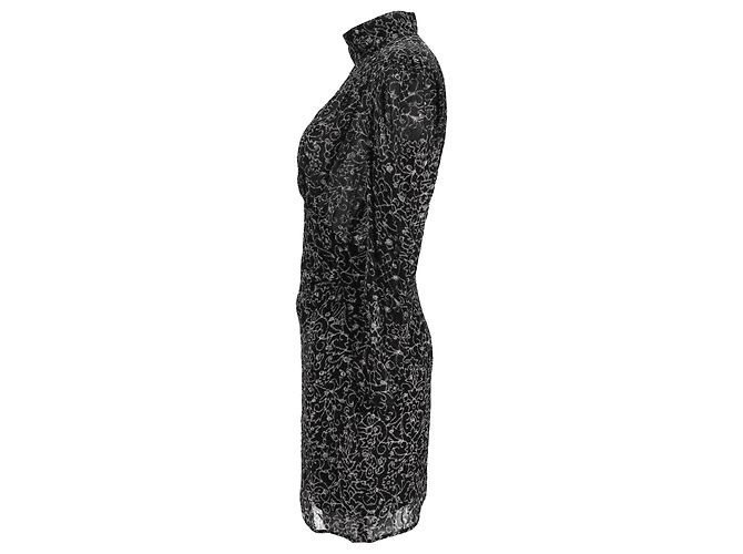 Iro Ba&sh Acia Mini Kleid aus schwarzer Viskose - Ansicht 2