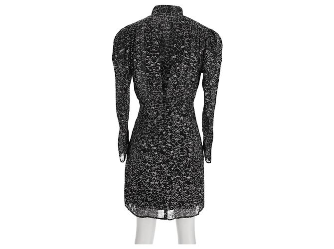 Iro Ba&sh Acia Mini Kleid aus schwarzer Viskose - Ansicht 3