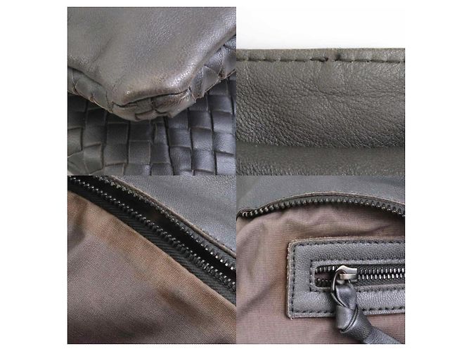 Borsa a Spalla in Pelle Bottega Veneta Marrone Nero - vista 3