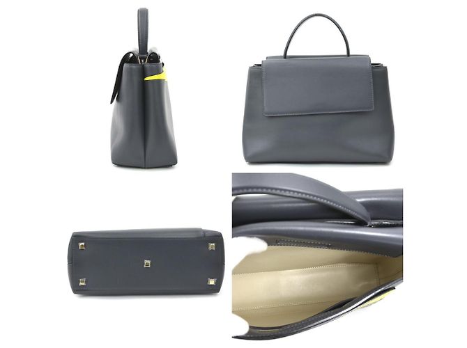 Piccola borsa in pelle intrecciata Valextra/borse a spalla Marrone Giallo - vista 2