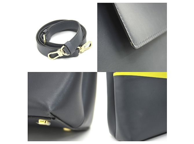 Piccola borsa in pelle intrecciata Valextra/borse a spalla Marrone Giallo - vista 4