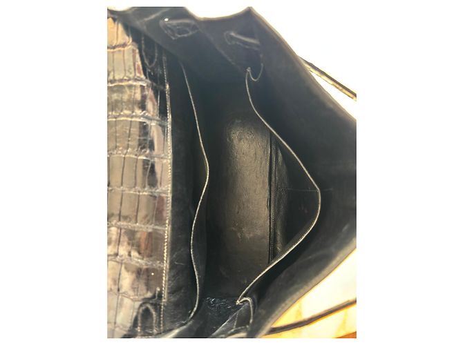 Borsa Hermès, modello Kelly Crocodile Nero. - vista 5