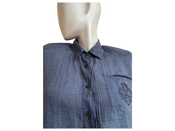 Camicia donna The Kooples a quadri blu – Chic e senza sforzo Blu scuro - vista 2