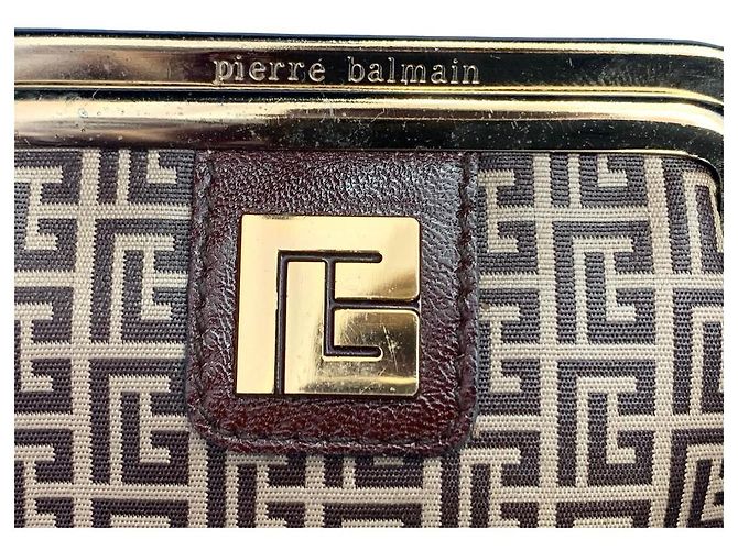 PIERRE BALMAIN small leather goods set Brown Dark brown - view 13