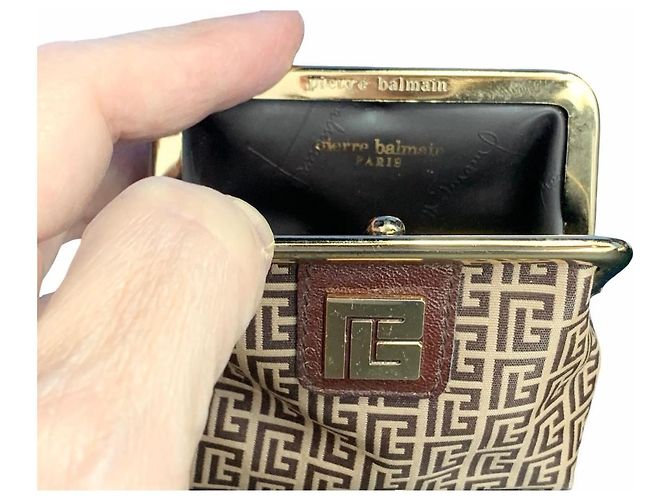 PIERRE BALMAIN small leather goods set Brown Dark brown - view 14