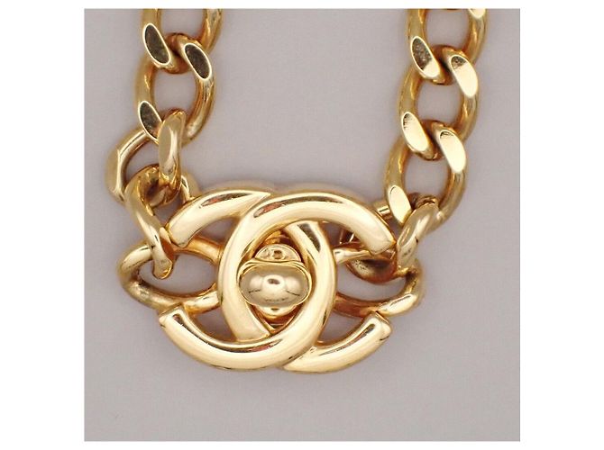 Chanel Vintage Turnlock Reissue Chain Metal D'oro - vista 2