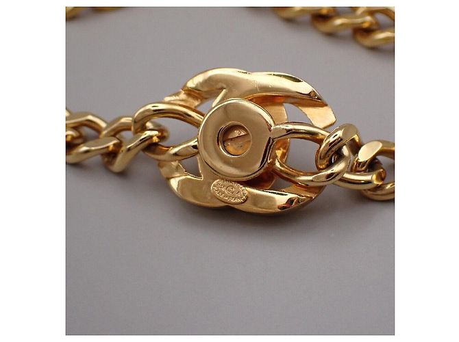 Chanel Vintage Turnlock Reissue Chain Metal D'oro - vista 3
