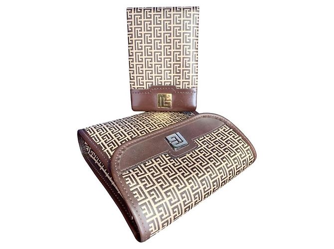 PIERRE BALMAIN small leather goods set Brown Dark brown - view 18