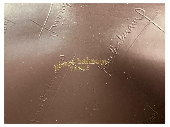 PIERRE BALMAIN small leather goods set Brown Dark brown - view 6