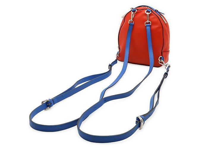 Versace Medusa Mini Leather Backpack Red Blue - view 3