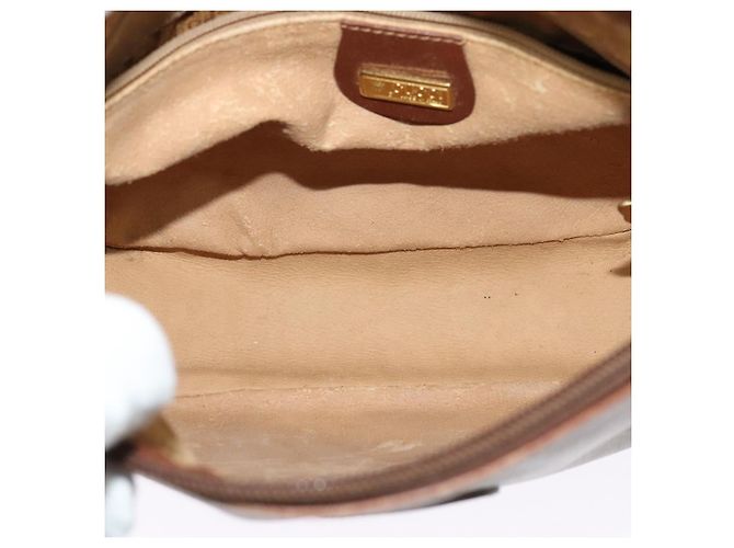 Gucci Borsa a Spalla Micro GG Supreme PVC Beige Oro 007 87 0018 Auth th6303 D'oro - vista 11