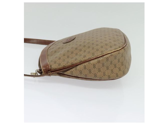 Gucci Borsa a Spalla Micro GG Supreme PVC Beige Oro 007 87 0018 Auth th6303 D'oro - vista 3