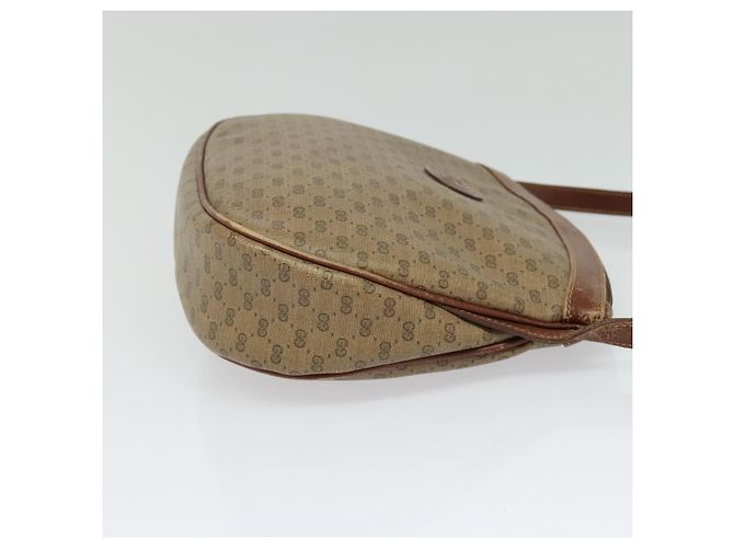 Gucci Borsa a Spalla Micro GG Supreme PVC Beige Oro 007 87 0018 Auth th6303 D'oro - vista 4