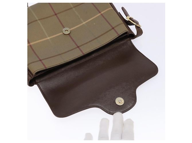 Autre Marque Borsa a spalla in pelle e tela Nova Check di Burberrys beige e oro Auth bs28750 D'oro - vista 10