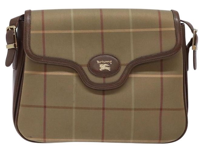 Autre Marque Borsa a spalla in pelle e tela Nova Check di Burberrys beige e oro Auth bs28750 D'oro - vista 13