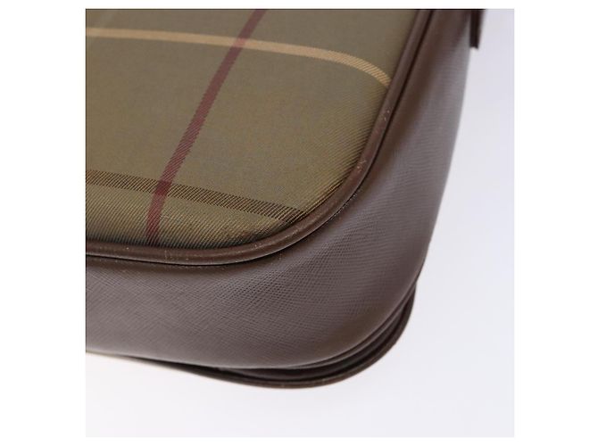 Autre Marque Borsa a spalla in pelle e tela Nova Check di Burberrys beige e oro Auth bs28750 D'oro - vista 15