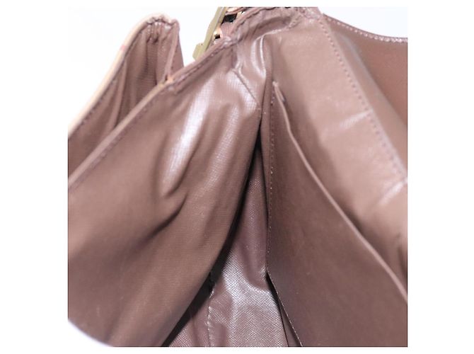 Autre Marque Borsa a spalla in pelle e tela Nova Check di Burberrys beige e oro Auth bs28750 D'oro - vista 19