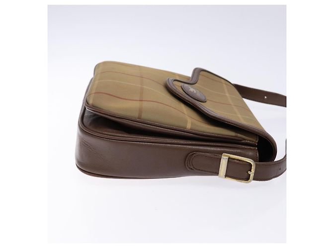 Autre Marque Borsa a spalla in pelle e tela Nova Check di Burberrys beige e oro Auth bs28750 D'oro - vista 3