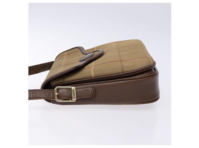 Autre Marque Borsa a spalla in pelle e tela Nova Check di Burberrys beige e oro Auth bs28750 D'oro - vista 4