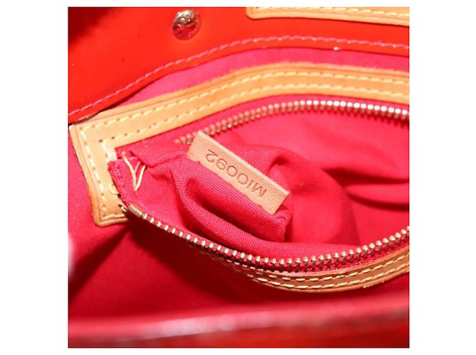 LOUIS VUITTON Monogram Vernis Reade PM Borsa a Mano Rossa M91088 LV Auth ki5902 Rosso - vista 12