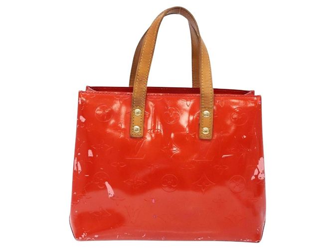 LOUIS VUITTON Monogram Vernis Reade PM Borsa a Mano Rossa M91088 LV Auth ki5902 Rosso - vista 13
