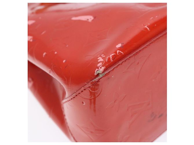 LOUIS VUITTON Monogram Vernis Reade PM Borsa a Mano Rossa M91088 LV Auth ki5902 Rosso - vista 15