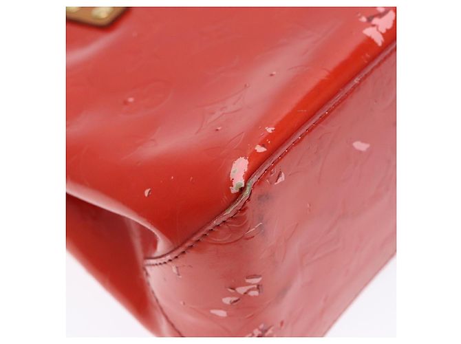 LOUIS VUITTON Monogram Vernis Reade PM Borsa a Mano Rossa M91088 LV Auth ki5902 Rosso - vista 17