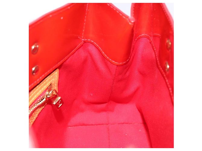 LOUIS VUITTON Monogram Vernis Reade PM Borsa a Mano Rossa M91088 LV Auth ki5902 Rosso - vista 19