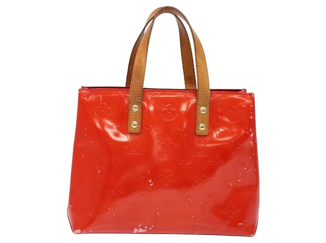 LOUIS VUITTON Monogram Vernis Reade PM Borsa a Mano Rossa M91088 LV Auth ki5902 Rosso - vista 2