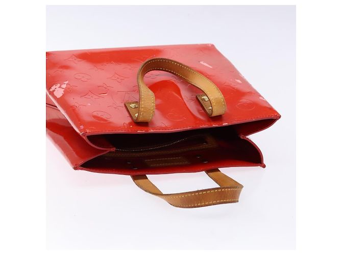LOUIS VUITTON Monogram Vernis Reade PM Borsa a Mano Rossa M91088 LV Auth ki5902 Rosso - vista 6